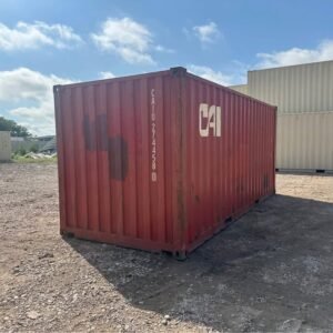Alternative view of 20ft Used Shipping Container – RED with Custom Lock Box