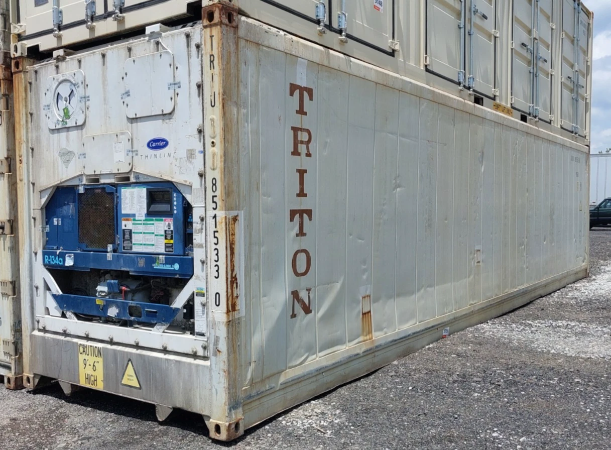 Working 40ft Refrigerated High Cube Reefer Container 2010 Carrier Thinline Used