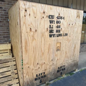 Heavy Duty Wood Shipping Crate – 80" x 48" x 82"